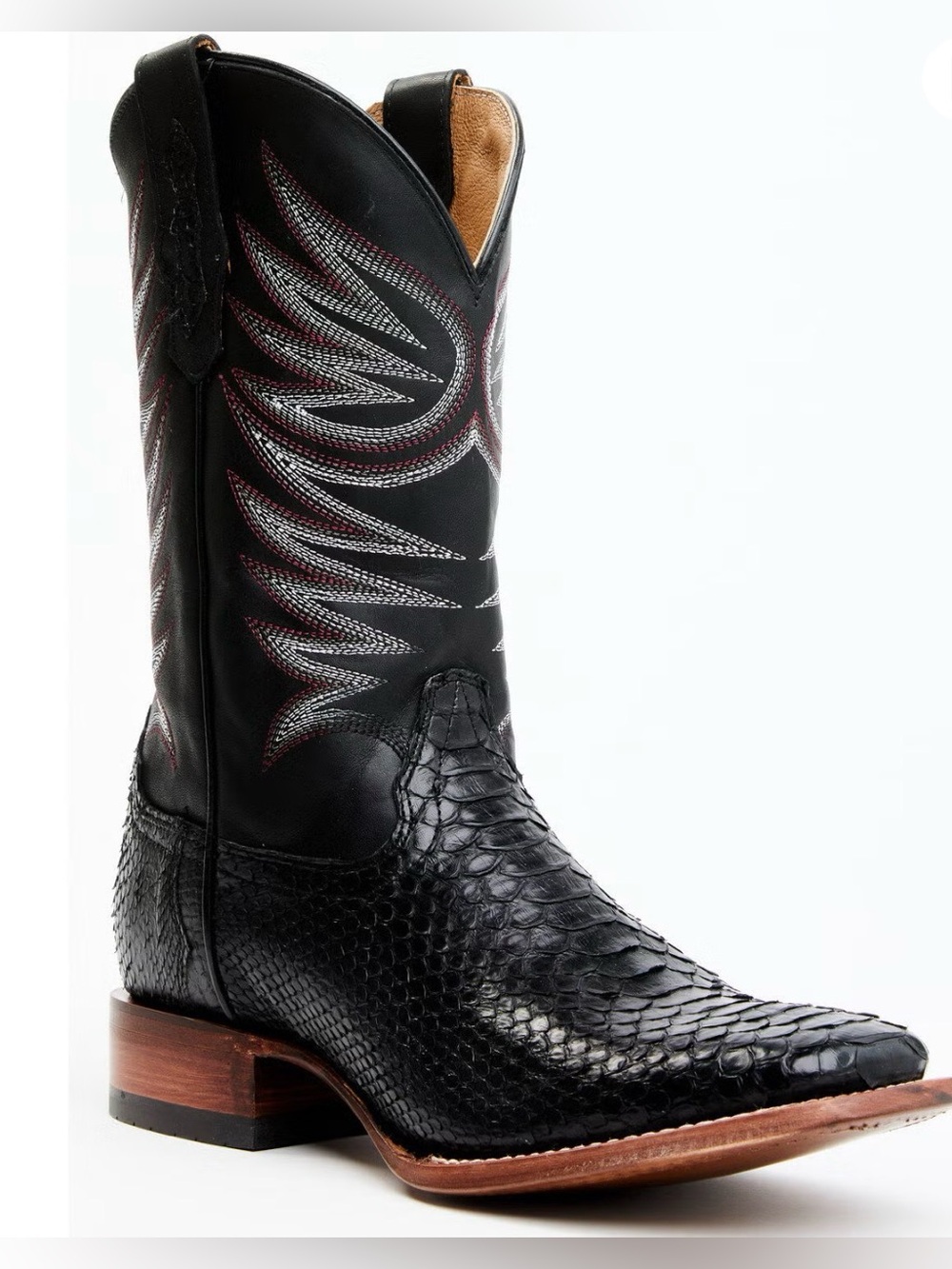CODY JAMES MEN'S MATTE REAL PYTHON EXOTIC WESTERN BOOTS - BROAD SQUARE TOE 13 D